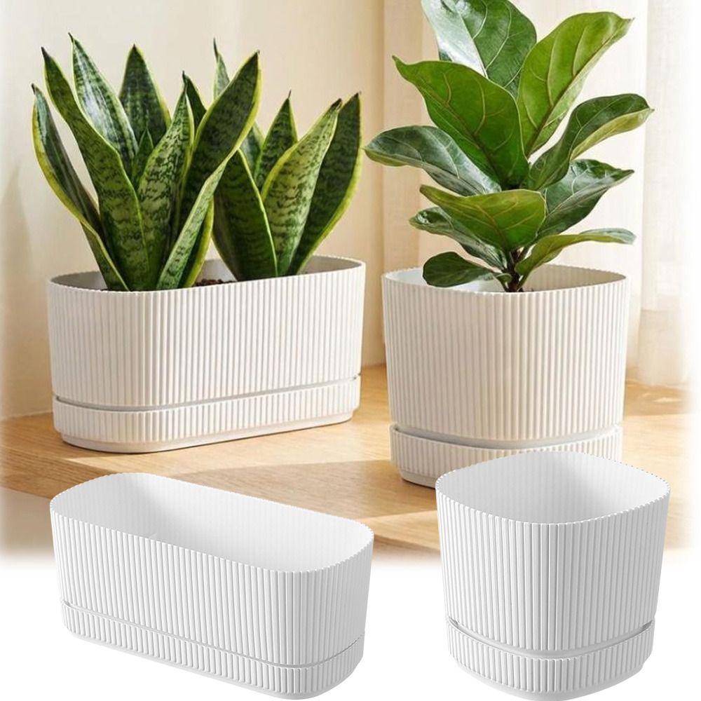 Aloe Vera Pot - Plastic Self Watering Flower Pot Drainage