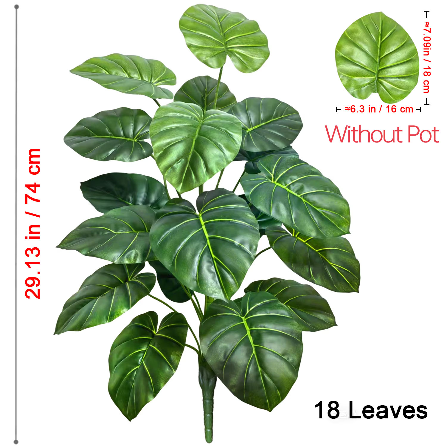 1 Pcs 60-105cm Lifelike Artifi - đánh giá và giá Monstera Adansonii