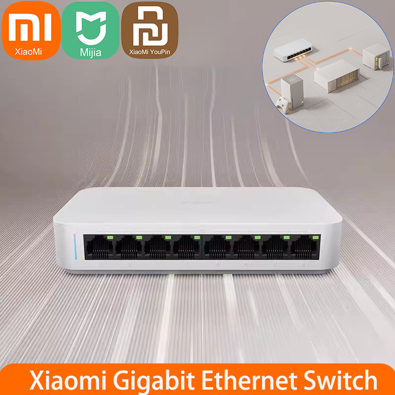 Xiaomi Mi 8 Ports RJ45 Gigabit - đánh giá và giá Xiaomi Hub Mijia Hub